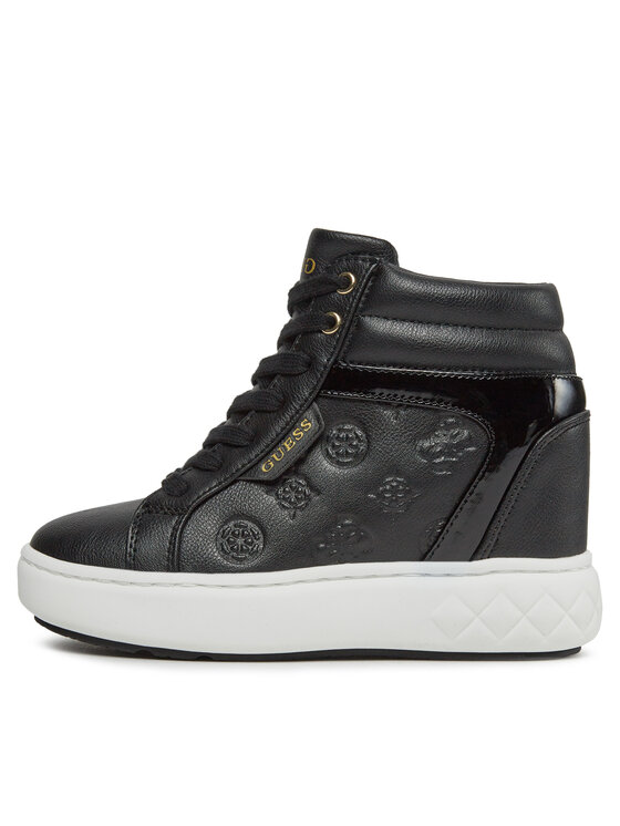 Guess Guess Sneakersy Roxana FL8ROX LEA12 Čierna