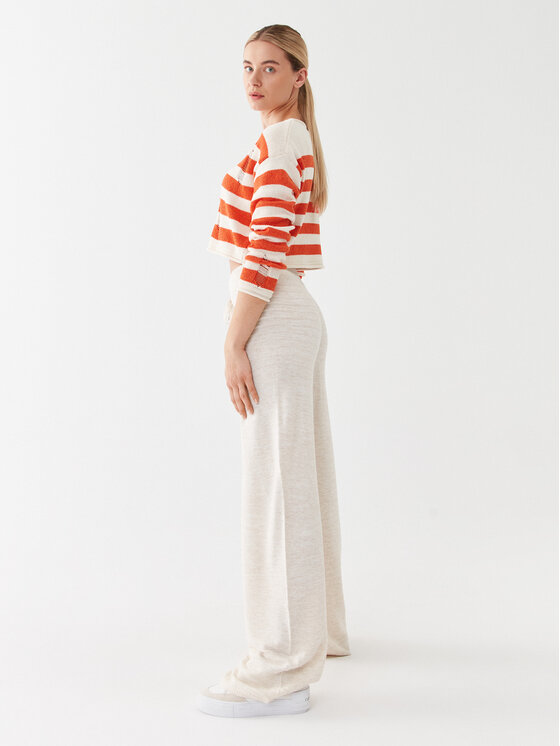 ONLY ONLY Trikotāžas bikses 15294501 Bēšs Wide Leg
