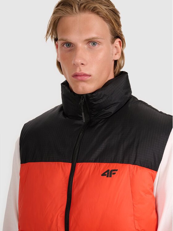 4F 4F Kamizelka APRES SKI Czerwony Regular Fit