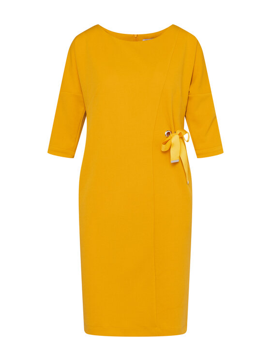 QUIOSQUE QUIOSQUE Sukienka codzienna Quiosque 4NB014301 Żółty Regular Fit