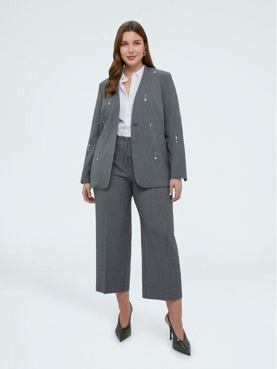 Fiorella Rubino Fiorella Rubino Marynarka Q526T000258N0S3 Szary Regular Fit