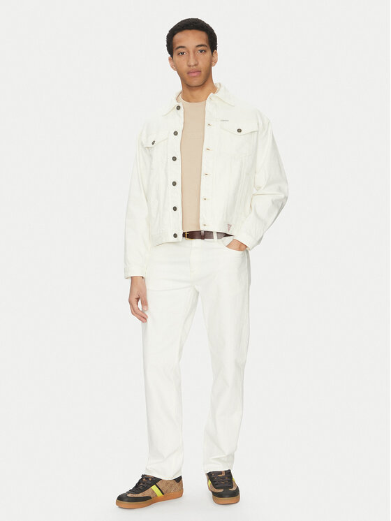 Guess Jeans Guess Jeans Farmer M5GA1B D5OC1 Krém Straight Fit