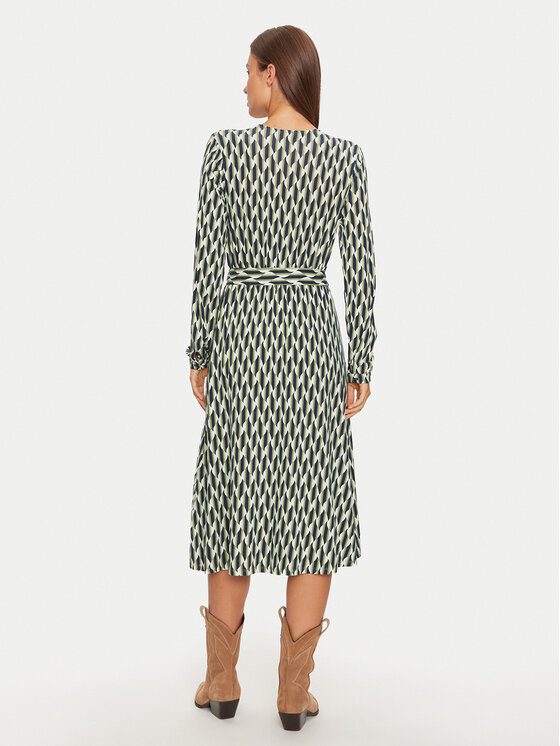 Olsen Olsen Sukienka koszulowa 13001788 Zielony Regular Fit