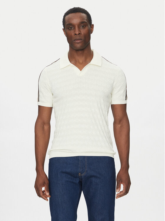 Liu Jo Liu Jo Polo Maglia Chiusa QA5029 MA71P Krem Regular Fit
