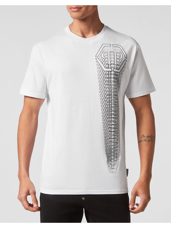 PHILIPP PLEIN PHILIPP PLEIN T-Shirt 8911 Biały Regular Fit