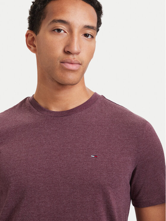 Tommy Jeans Tommy Jeans T-Shirt Jaspe DM0DM20363 Violett Slim Fit