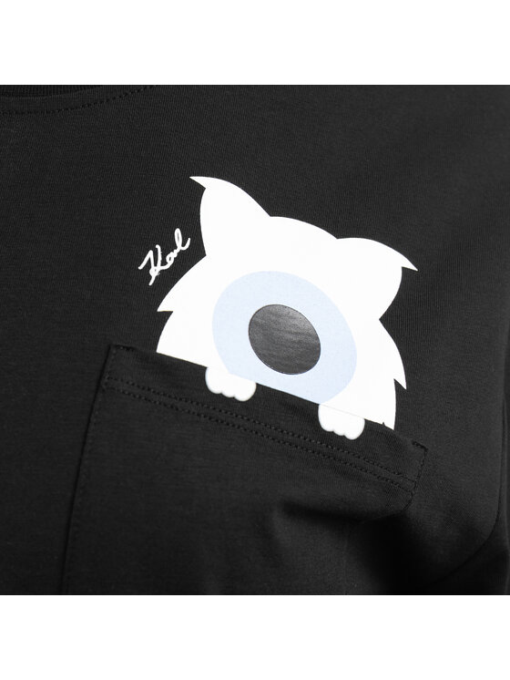 KARL LAGERFELD KARL LAGERFELD T-Shirt 241W1761-999_M Czarny Oversize
