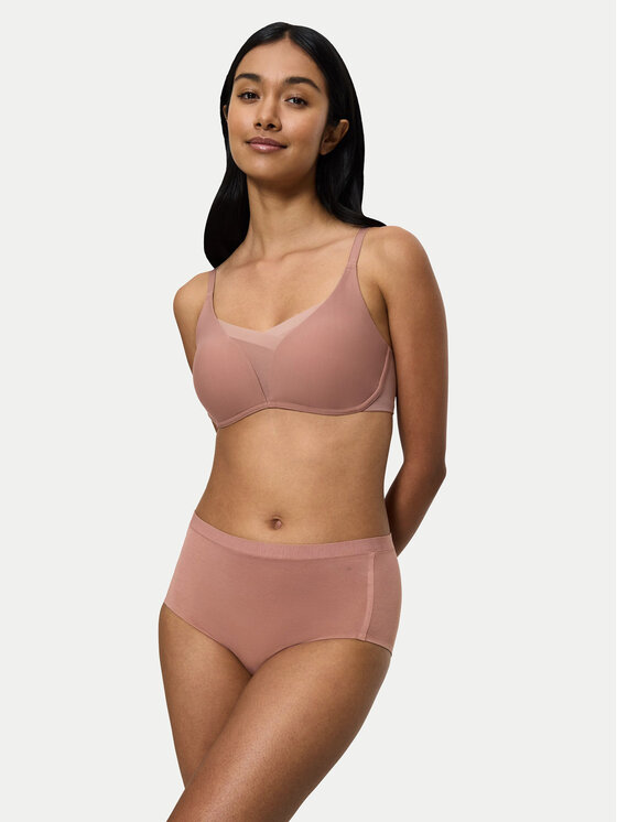 Triumph Triumph Klasične spodnje hlačke z visokim pasom Smart Natural 10211539 Rjava