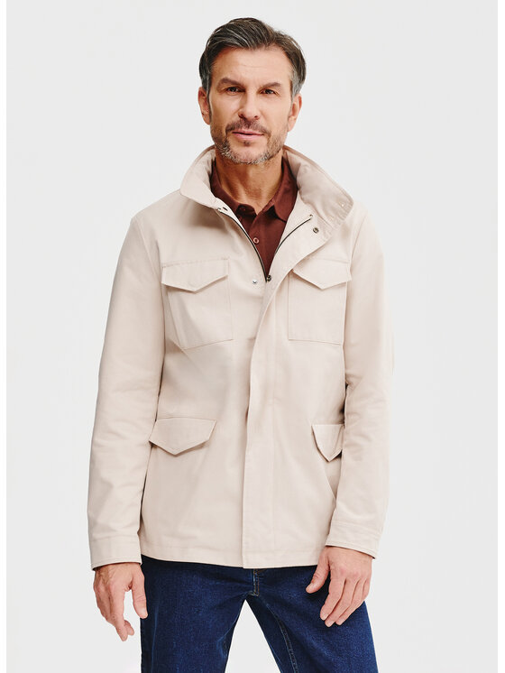 Pako Lorente Pako Lorente Kurtka przejściowa P25SF-5X-001 Beżowy Classic Fit