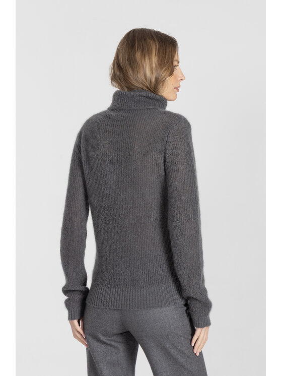 Deni Cler Milano Deni Cler Milano Sweter T-DC-S481-E5-95-88-1 Szary Regular Fit