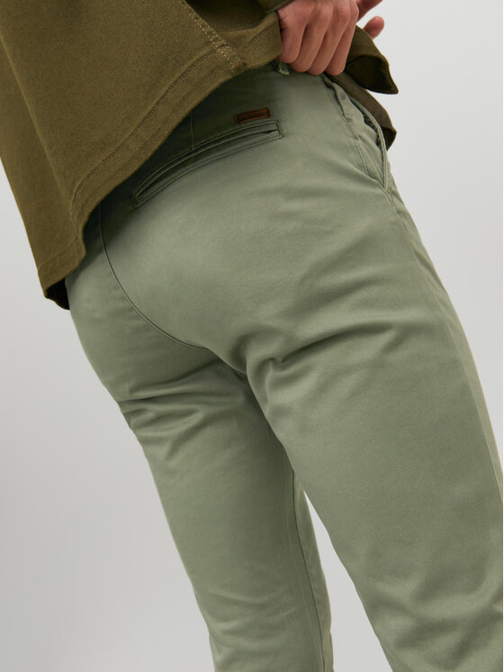 Jack & Jones Jack & Jones Chinosy Marco 12150148 Zielony Slim Fit