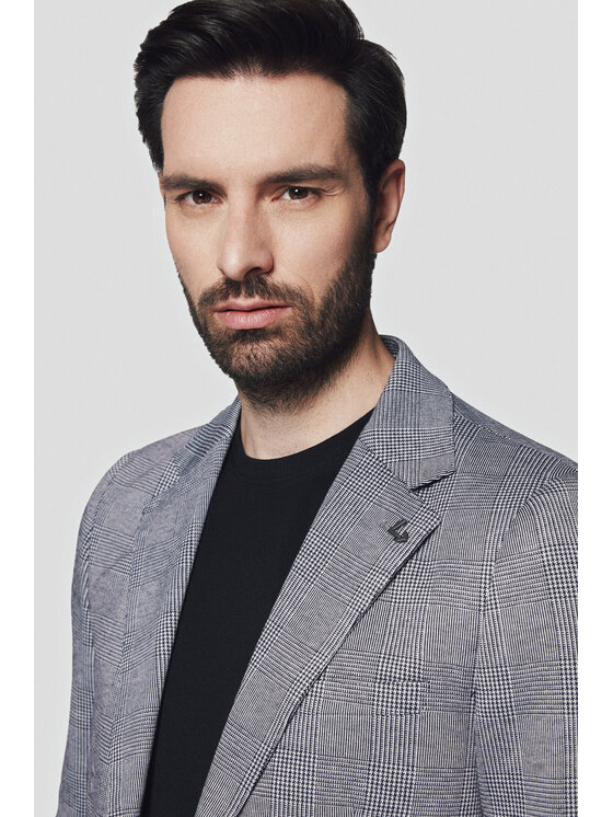 Lancerto Lancerto Marynarka Tularosa MA131124000015 Szary Slim Fit