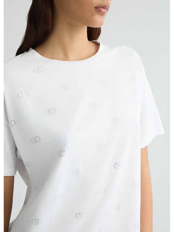 Liu Jo Liu Jo T-Shirt WA5147JS923M9497 Biały Regular Fit