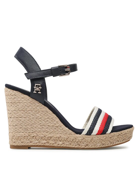 Espadrile Tommy Hilfiger Corporate Wedge FW0FW07086 Space Blue DW6