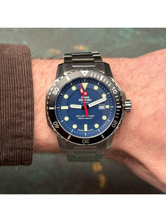 Swiss Military by Chrono Swiss Military by Chrono Zegarek SMS34102.02 Srebrny
