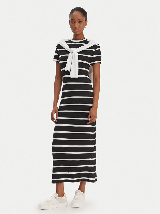 Tommy Hilfiger Tommy Hilfiger Kasdieninė suknelė WW0WW47860 Juoda Slim Fit