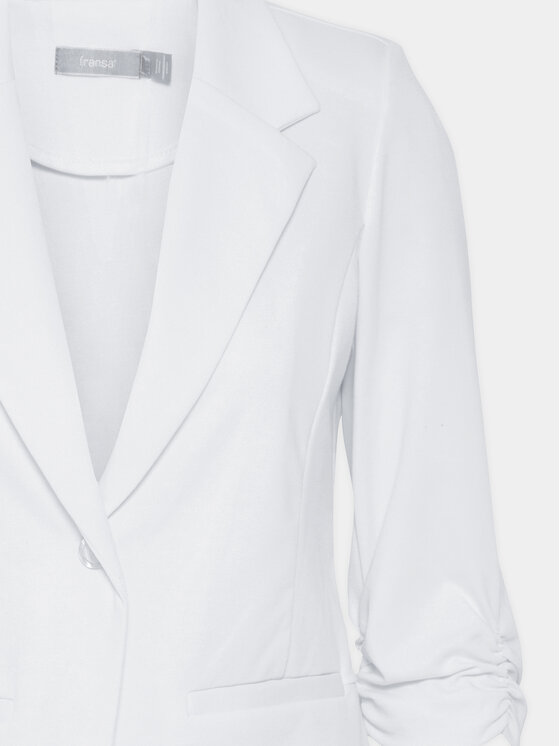 Fransa Fransa Giacca da abito 20604689 Bianco Regular Fit