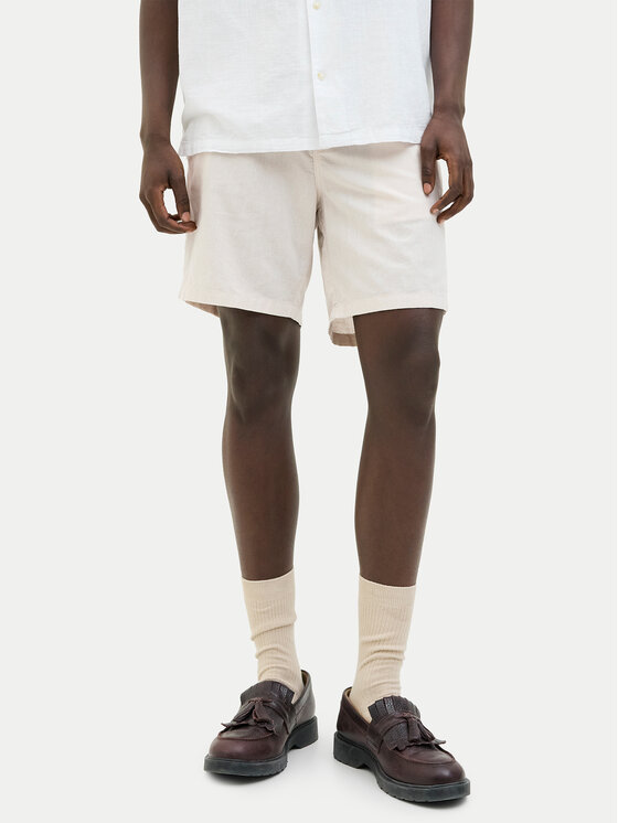 Jack & Jones Jack & Jones Kratke hlače iz tkanine Stace Summer 12248627 Bež Regular Fit