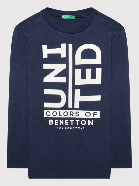 United Colors Of Benetton Bluză 3VTEC15B7 Bleumarin Regular Fit