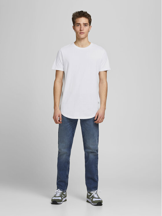 Jack&Jones Jack&Jones Majica Noa 12113648 Bela Long Line Fit