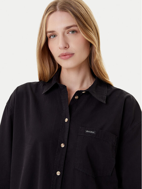 Guess Jeans Guess Jeans Πουκάμισο W4YH22 WGCF1 Μαύρο Relaxed Fit