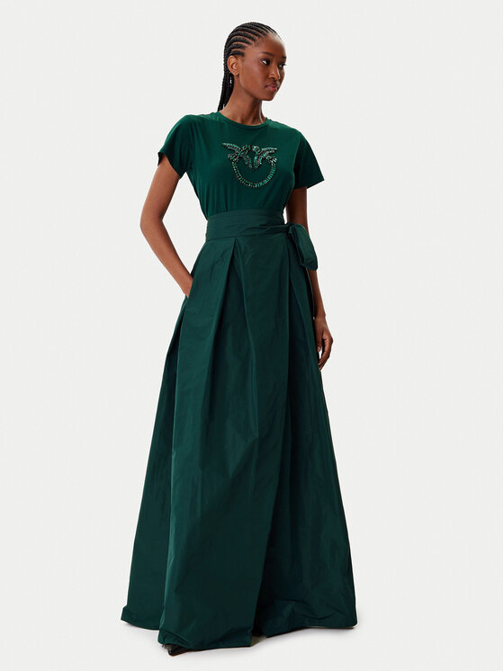 PINKO PINKO Spódnica maxi 105645 Y3LE Zielony Regular Fit