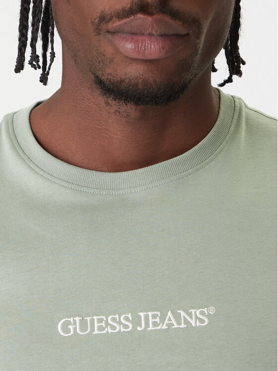 Guess Jeans Guess Jeans Póló M4YI52 K8HM0 Zöld Regular Fit