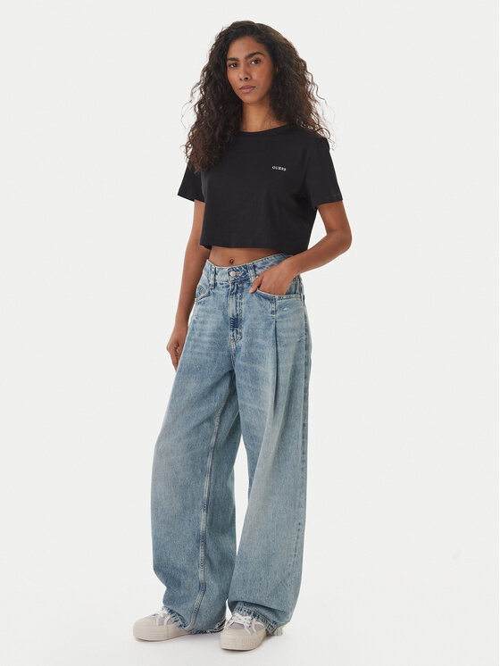 Guess Guess Футболка V6GI17 K2984 Чорний Regular Fit