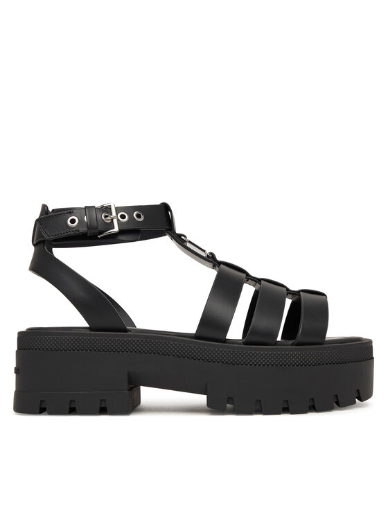 Tommy Jeans Tommy Jeans Sandále Tjw Fisherman Leather Max Sandal EN0EN02943 Čierna