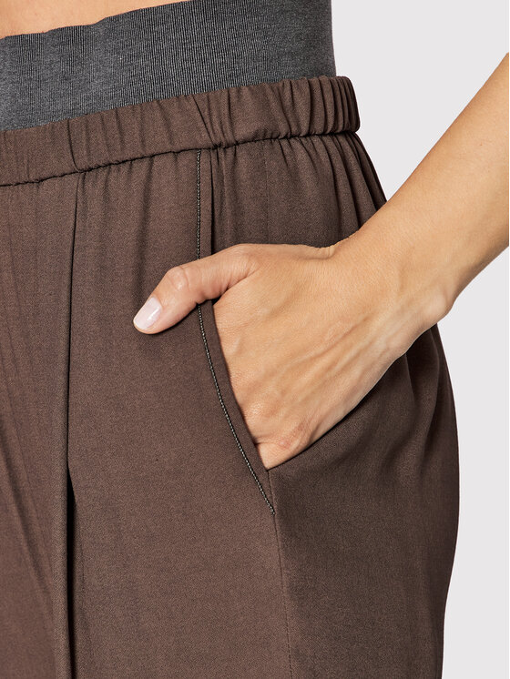 Pantaloni di tessuto PAD272B875 Marrone Regular