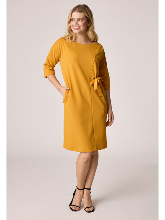 QUIOSQUE QUIOSQUE Sukienka codzienna Quiosque 4NB014301 Żółty Regular Fit