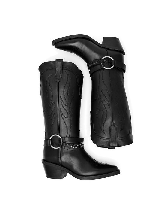 Badura Badura Cizme și botine cowboy PERI-0781 Negru