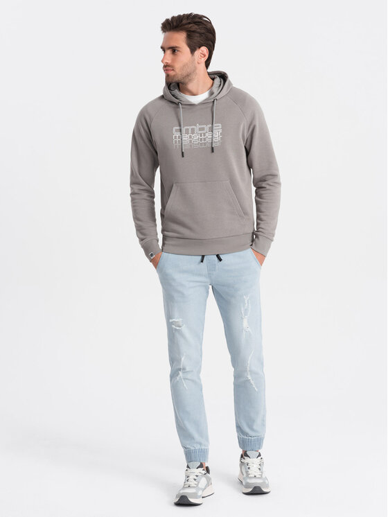 Ombre Ombre Jeansy OM-PADJ-0150 Niebieski Slim Fit