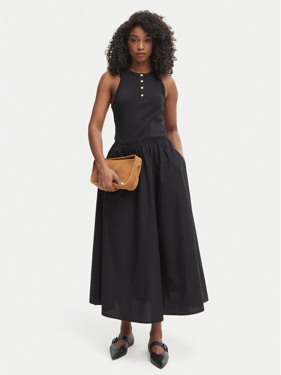 Tommy Hilfiger Tommy Hilfiger Kasdieninė suknelė WW0WW49628 Juoda Regular Fit