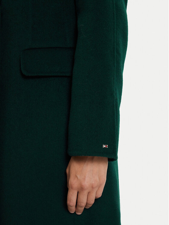 Tommy Hilfiger Tommy Hilfiger Palton de lână WW0WW42621 Verde Regular Fit