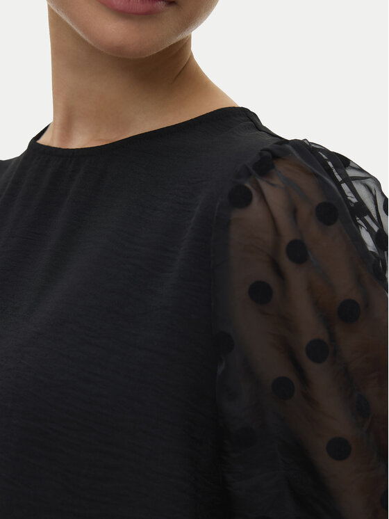 Vero Moda Vero Moda Bluzka Alva 10337474 Czarny Regular Fit