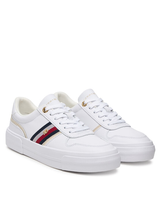 Tommy Hilfiger Tommy Hilfiger Snīkeri Th Platform Vulc Leather FW0FW09603 Balts