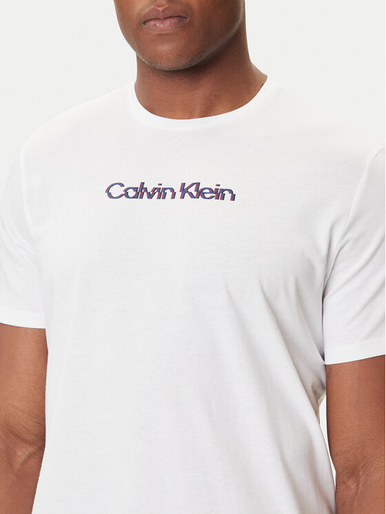 Calvin Klein Jeans Calvin Klein Jeans Tricou Glitched Logo LV04RC858G Alb Regular Fit