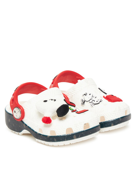 Crocs Crocs Klapki Classic Peanuts 211126 Biały