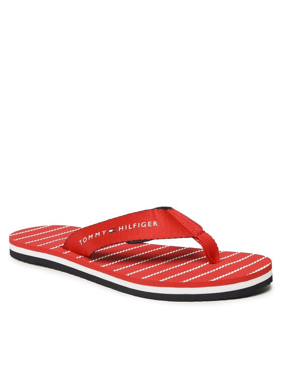 Tommy Hilfiger Tommy Hilfiger Varbavahesandaalid Essential Rope Sandal FW0FW07142 Punane
