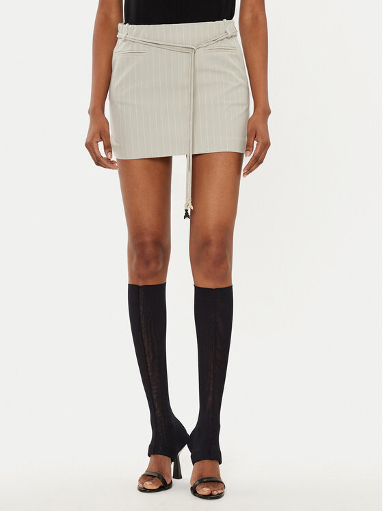 Patrizia Pepe Mini sukňa 8G0410/A457-FE81 Sivá Regular Fit