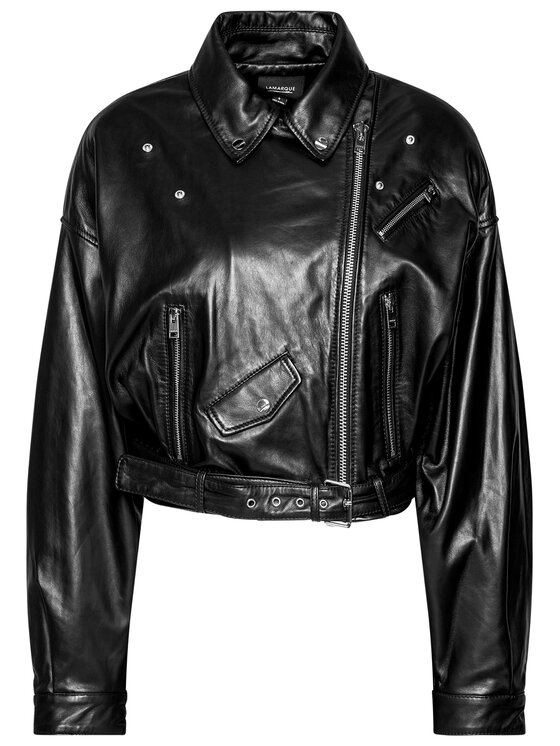 LaMarque LaMarque Kurtka skórzana Dylan 4467 Czarny Oversize