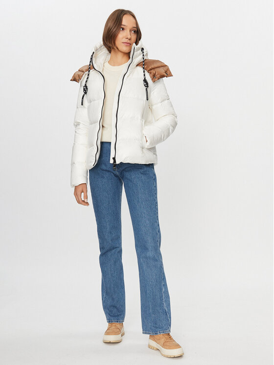 Deha Deha Pernata jakna D93582 Écru Regular Fit