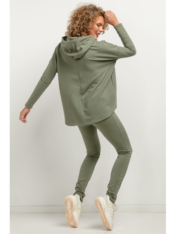 Tessita Tessita Spodnie dresowe T382 Zielony Slim Leg