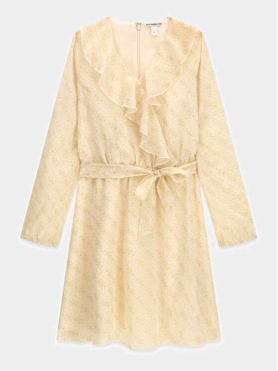 Guess Kids Guess Kids Každodenní šaty 180834 Béžová Classic Fit