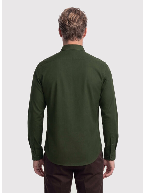 Pako Lorente Pako Lorente Koszula P26WN-1X-029 Zielony ciemny Slim Fit