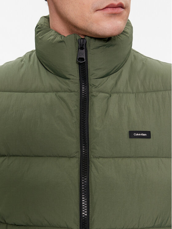 Calvin Klein Calvin Klein Vestă Crinkle K10K110334 Verde Regular Fit
