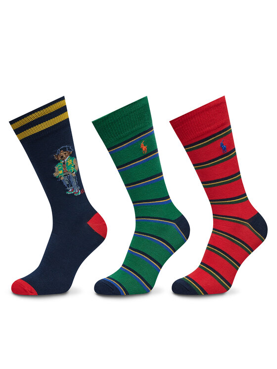 Zestaw 3 par wysokich skarpet męskich Polo Ralph Lauren