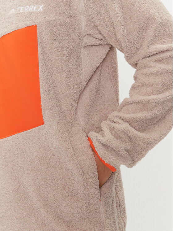 adidas adidas Флісовий реглан Terrex XPLORIC High-Pile-Fleece IN3107 Бежевий Regular Fit