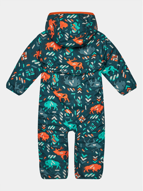 Columbia Columbia Зимен детски гащеризон Powder Lite™ Reversible Bunting Зелен Regular Fit